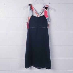 Title Nine Tennis Dress Womens Small Black Racerback Polyester‎ Black